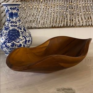 Nambé Large Wood Bowl 18”